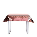 Efavormart 50"x50" Metallic Foil Square Tablecloth, Disposable Table ...