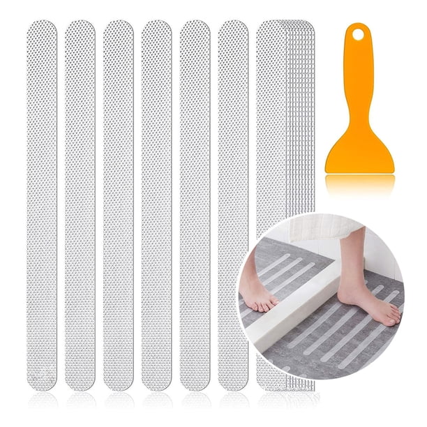 24 pegatinas de tira antideslizantes, pegatinas transparentes antideslizantes para ducha, pegatinas antideslizantes para alfombrilla de baño, pegatinas antideslizantes para bañera, pegatinas