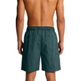 thumbnail image 5 of Timoontee Men's Lightweight Summer Beach Shorts Breathable Casual Athletic Shorts Solid Elastic Waist Shorts for Workout & Daily Wear Army Green XL, 5 of 9