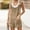 Khaki, variant on Women's Summer Women's Zipper Pocket Suspender Shorts Jumpsuit Strap Pants