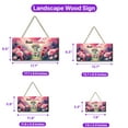 thumbnail image 5 of Hello Valentine’s Day Devon Rex Flower Crown Romantic Pink Floral Landscape Wood Sign Cat Lover Kitten Owner Gifts Hanging Wall Home Decor - 00031, 5 of 5