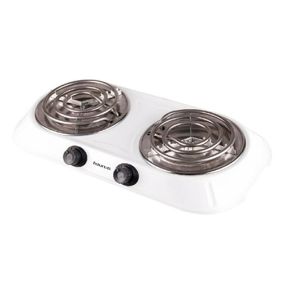 Parrilla Eléctrica Taurus Alpha Duo 2 Quemadores Blanca