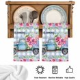 thumbnail image 5 of Spring Kitchen Towels Set of 2, Truck Botanical Rose Leaves Blue White Plaid Absorbent Dish Towels for Kitchen, Microfiber Hand Towel, Quick Drying Tea Towel for Cleaning Decorative Dishcloths, 5 of 7