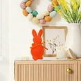thumbnail image 2 of HuiXinOu Easter Foam Flocked Bunny Tabletop Decorations Colorful Bunny Decor for Living Room for Spring Home Office Table Decor Easter Indoor Decoration Centerpiece(10g), Orange, 2 of 6