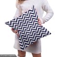 thumbnail image 4 of Ambesonne Navy Blue Fabric by the Yard Upholstery, Chevron Marine Colors, 2 Yards, Dark Purple White, 4 of 4