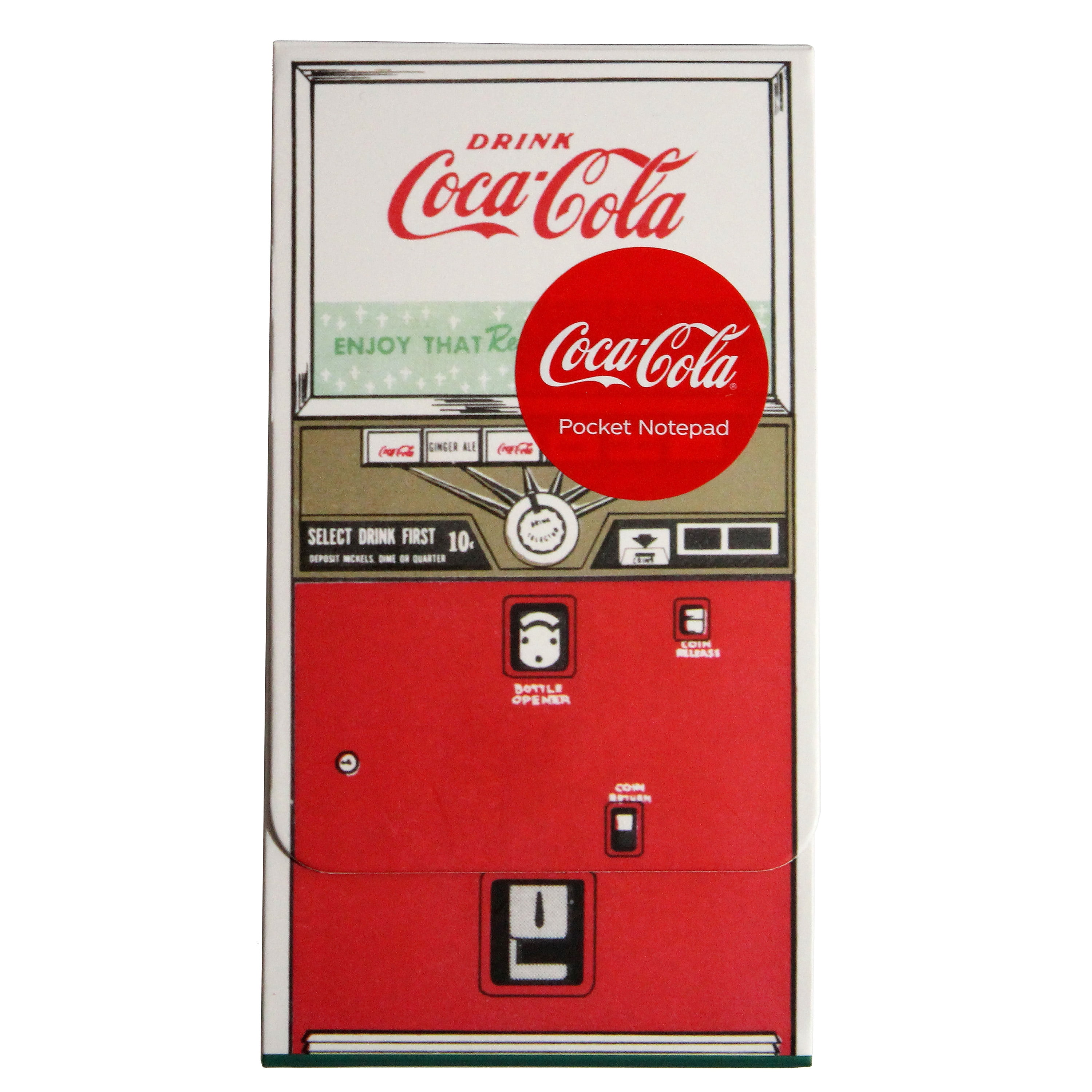 Coca-Cola Classic Stationery Collection Set, Red and Green, Spiral Journal, Magnetic List Pad, Pocket Notepad, Die-Cut Notepad with Foil Detail, Collector's Gift Set
