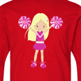 thumbnail image 4 of Inktastic Cheerleaders, Cute Girl, Blonde Hair, Cheerleading Long Sleeve Youth T-Shirt, 4 of 5