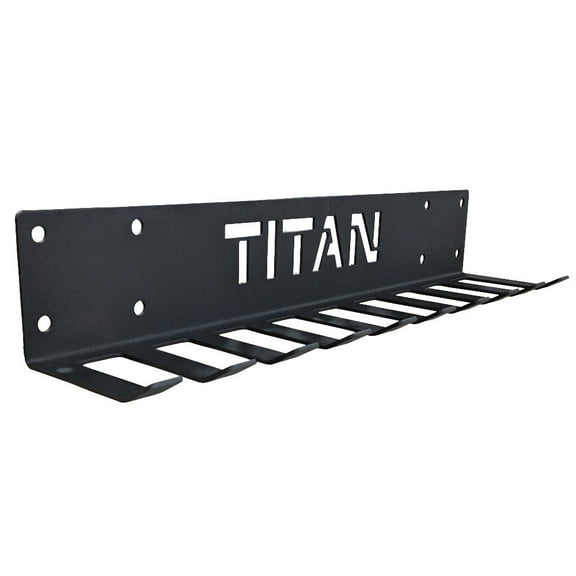 Titan Fitness 5in Depth Belt and Band Hanger, 10 Prongs, Accessory Rack for Resistance Bands, Mini Bands, Collars, Weight Belts