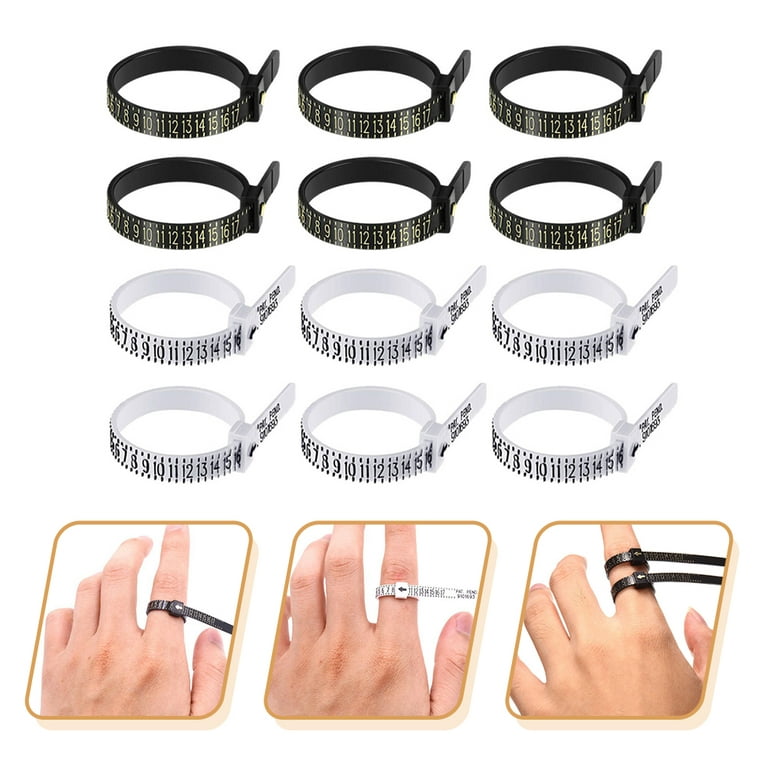12pcs American Ring Size Measuring Tools Ring Sizer Ring Measurer for Daily  Use