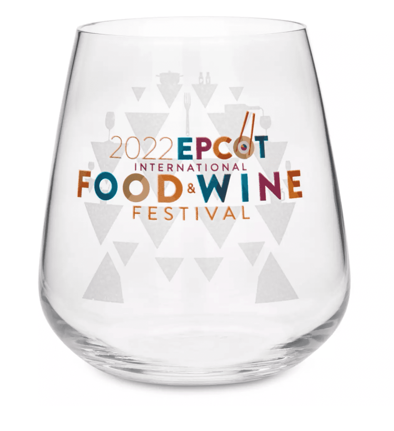 Walt Disney World Epcot Food and Wine Festival 20th Glasses Set of