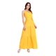thumbnail image 3 of Mujer Verano Bohemio Floral Casual Abrigo Cuello en V Ruffle Cap Cinturón sin mangas A-line Dobladillo plisado Swing Midi Sun Dress, Amarillo, 2xl Feliz Sencillez, 3 of 5