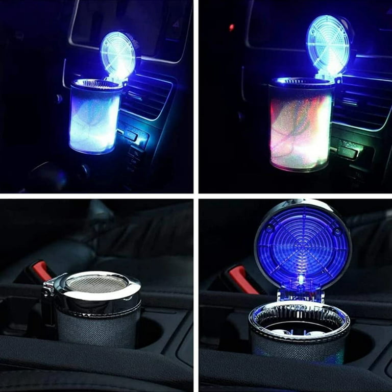 Cheers.US Portable Car Home LED Light up Ashtray Auto Travel Cigarette Ash  Holder Cup 