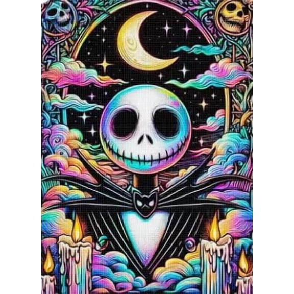 Horror Diamond Art Kits for Adults,5D Halloween Diamond Art，DIY Full Drill Diamond Painting Kit,Home Wall Decor Diamond Painting