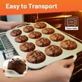 thumbnail image 4 of 2Pack Silicone Muffin Pan for Baking with Metal Reinforced Frame, 12 Cup Regular Size Cupcake Pan, BPA Free Silicone Muffin Tray, Cupcake Baking Pan Molds for Oven Dishwasher Safe, 4 of 7
