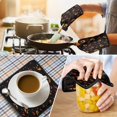thumbnail image 4 of Spooky Halloween Faces Pattern Kitchen Oven Mitt and Pot Holder Sets 2 Pcs for Baking, Cooking and Grilling, Heat Resistant Up To 392 °F, 4 of 7