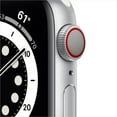 thumbnail image 6 of Apple Watch Series 6 GPS + Cellular, 40mm Silver Aluminum Case with White Sport Band - Regular, 6 of 8