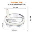 thumbnail image 4 of Vaso con tapa abatible, 1,2 L, paquete de 2 unidades BLACKYEW para Stanley, 40 oz, 4 of 7