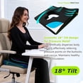 thumbnail image 3 of Gel Wheelchair Seat Cushion,Bed Sore Cushions for Butt,Hemorrhoid Pillow,Sciatica,Coccyx,Pressure Sore and Ulcer Pain Relief Butt Pillow,Cushion for Office Chairs 18" L x 15" W(Black), 3 of 9