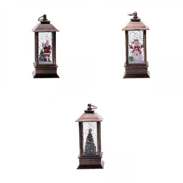 3 farolillos de Navidad con brillante, de decoración para de Navidad Cola Linterna colgante