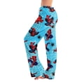 thumbnail image 7 of Spider Hero Women's Pajama Pants Loose Lounge Wear Elastic Waist Drawstring Sleepwear Graphic Printed Casual Home Pajamas Soft Straight Leg Pj Bottoms for Everyday Comfort, Blue, XXL, 7 of 7