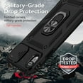 thumbnail image 5 of for iPhone XR Case with Camera Lens Cover HD Screen Protector, Dual Layer [15 FT Military Grade Drop Protection] Magnetic Ring Holder Kickstand Protective Phone Case for iPhone XR 6.1 inch (Black), 5 of 17