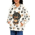 thumbnail image 5 of DISNIMO Paw Print Dachshund Hoodie for Kids Pullover Hoodies for Girls 11-13 Years Old Long Sleeve Hoodies for Boys Sweatshirt for Children Hoodie Sweatshirts for Teen Boys and Girls Hoodie Soft, 5 of 7