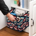 thumbnail image 5 of Tiny Teeth Foldable Storage Basket with Handle, Large Capacity 10.8"x10.5"x10.6" - Storage Cubes, Toy Storage, Toy Box, 5 of 6