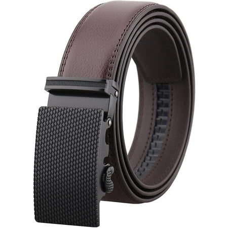 Men's Belt, Slide Ratchet Belt For Men Dress Pant Shirt Genuine Leather ...