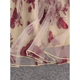 thumbnail image 5 of Child Girls Autumn Casual A-line Dress Long Sleeve Butterfly Print Tulle Patchwork Dress, 5 of 6