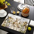 thumbnail image 4 of Spring Summer Goats Placemats Set of 6, Farmhouse Floral Botanical Cute Washable Wipeable Table Mats for Dining Tables, Indoor Outdoor Kitchen Place Mats for Holiday Party Table Decor, 4 of 9