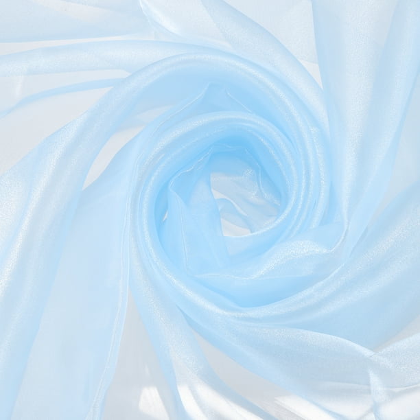 Tela de tul de organza Uxcell, cristalina y sedosa para mantel de bricolaje, azul