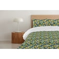 thumbnail image 4 of Ambesonne Tropical Down Alternative Quilt Comforter, Jungle Boho Wild Pineapple, Full, Reseda Green and Hunter Green, 4 of 5