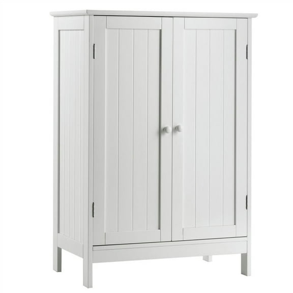 Kadyn Bathroom Cabinet, Bathroom Floor Cabinet, Bathroom Floor Storage Double Door Cupboard Cabinet-White