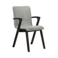 thumbnail image 6 of Black Dining Set 5 Piece Medieval Style TableChairs - Rubberwood Veneer, Gray Upholstery, 6 of 6