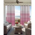 thumbnail image 4 of Pink White Ombre Blackout Curtains, Light Blocking Print Window Curtains, Romantic Funny Abstract Striped Lines Thermal Insulated Window Drapes for Living Room Kitchen Cafe 2 Panels, 104"W x 63"L, 4 of 9