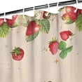 thumbnail image 3 of Red Mushroom Frog Light Pattern Shower Curtain 36"x72" ,Bathroom Decorative Shower Curtains Set with 12 Hooks,Modern Waterproof Washable Shower Curtain, 3 of 6