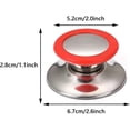 thumbnail image 3 of 4 pomos de tapa de olla de acero inoxidable + Círculo antiblanqueo de silicona naranja, acero inoxidable + Círculo antiblanqueo de silicona azul, acero inoxidable +, 3 of 5