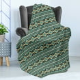 thumbnail image 4 of Ethnic Soft Flannel Fleece Throw Blanket, Indigenous Motifs Inspired by Mexican Culture Traditional Borders, Cozy Plush for Indoor and Outdoor Use, 70" x 90", Multicolor, by Ambesonne, 4 of 5
