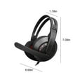 thumbnail image 3 of Latrodar Red Light Effect Luminous Headset Headset Upgraded h Microphone Headset Black Home Tools, 3 of 5