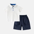 thumbnail image 2 of XZNPDUCQ Toddler Summer Pjs Outfit For 1-2 Years Outfit 2Pcs Boy Cartoon Print Summer Outfits 3 6 12 18 24 Months 3 Years Short Sleeves Tree Print T-Shirt + Elastic Shorts Set Dailywear Set, 2 of 7