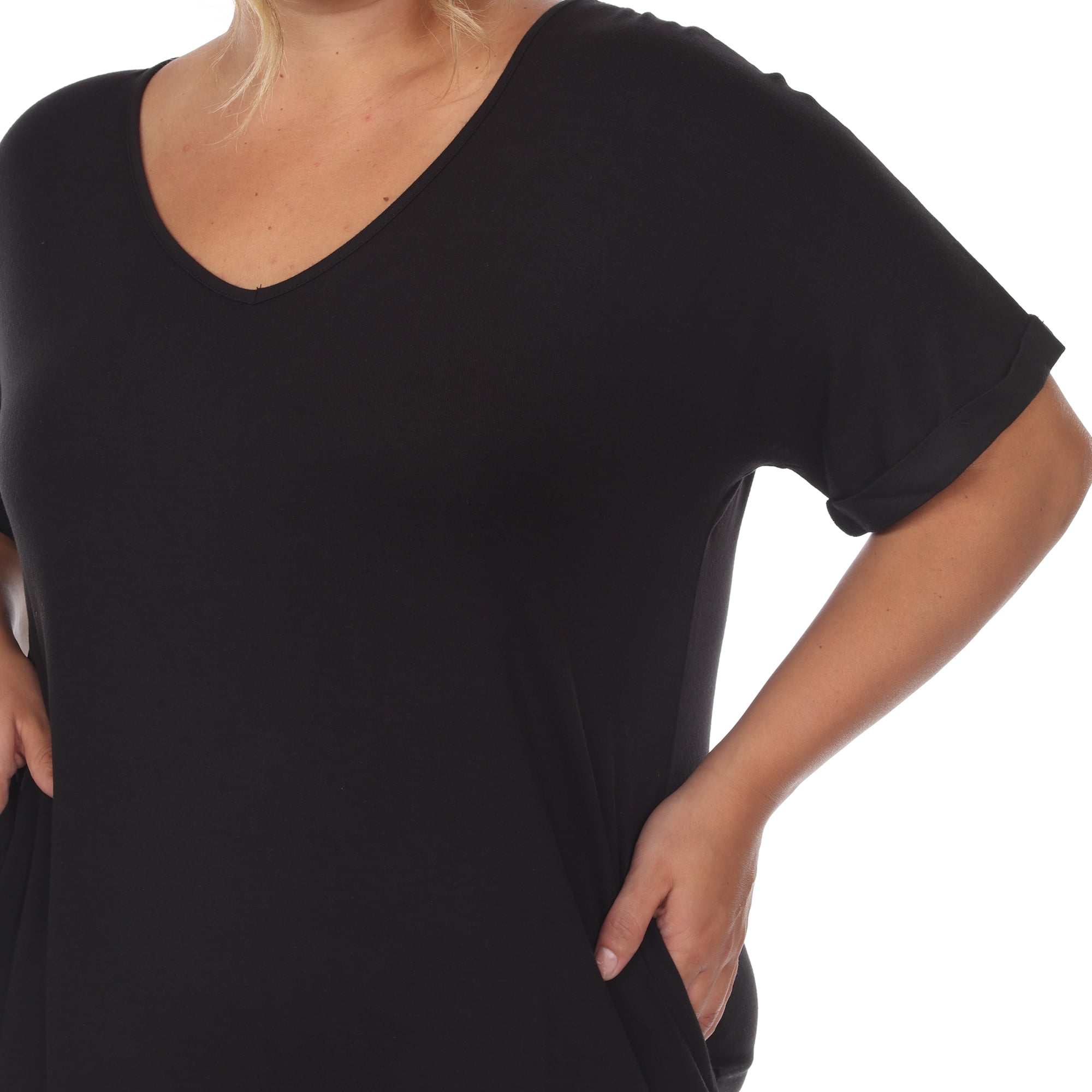 White Mark Short Sleeve Maxi Dress, Women's Plus