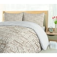 thumbnail image 5 of Ambesonne Cream Umber Duvet Cover Set, Americano Coffee, 2-Calking, Umber and Cream, 5 of 7