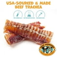 thumbnail image 3 of Pack Approved Beef Trachea - Dehydrated Beef Dog Treats Made in USA - Single Ingredient Treat w/ Chondroitin & Glucosamine - Dog Joint Health for Small to Medium Breeds - 5-6" (4ct), 3 of 10