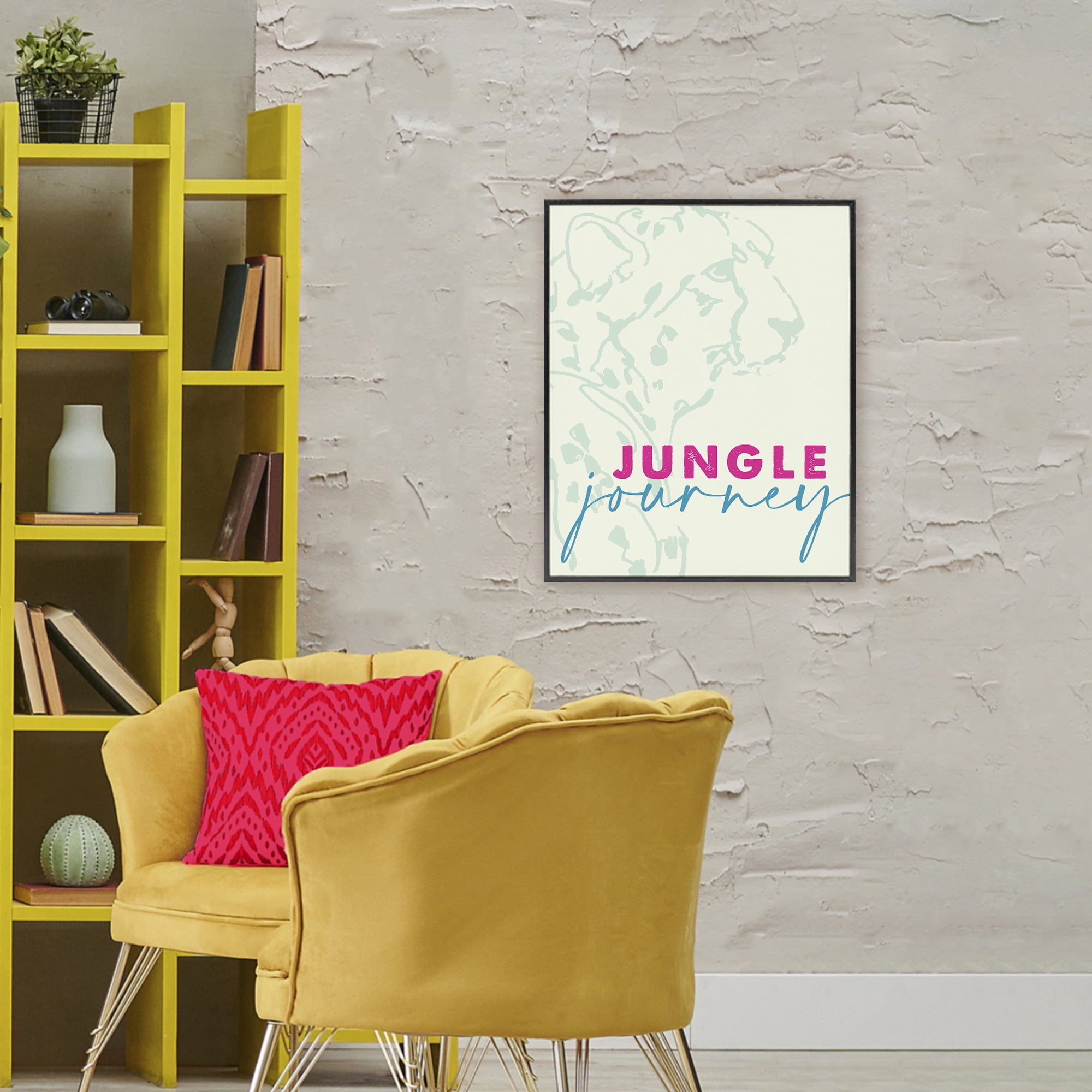Stupell Industries Jungle Journey Cheetah Black Framed Giclee Art, design by Lanie Loreth