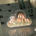 thumbnail image 4 of Espejo con forma de nube de tulipán creativo y hecho a mano, luz de noche, regalo práctico para novias, adornos de plástico hechos a mano, 4 of 5