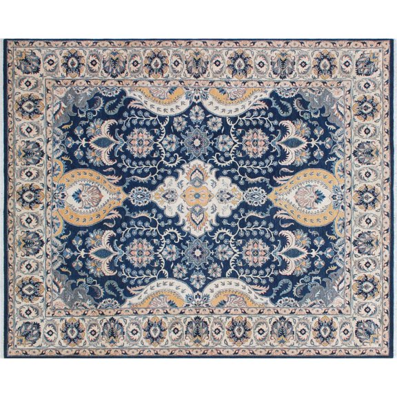 Yousafi Aynur Blue/Ivory Rug, 8'0" x 9'8"