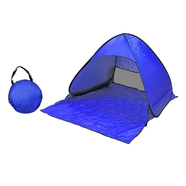 Tienda de campaña , tienda de playa, tienda de campaña instantánea con protección solar, tienda de playa automática a prueba de viento, Azul