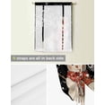 thumbnail image 5 of Black Christmas Snowman Tie Up Curtains for Window, Vintage Xmas Snowflake Thermal Insulted Balloon Shade Adjustable Rod Pocket Curtains Valance Panels for Kitchen Bathroom Café 52 x 45, 5 of 7