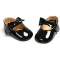 thumbnail image 5 of Baby Girls Mary Jane Flats with Bowknot Ballet Slippers Toddler First Walkers Infant Princess Wedding Christmas Dress Shoes, 5 of 6