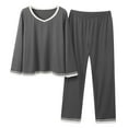 thumbnail image 5 of Women's Pajama Sets Womens Soft Pajamas Sets Crew Neck Sleepwear Long Sleeve Loungewear Comfy 2 Piece Sets for Women Gift for Women S, 5 of 5